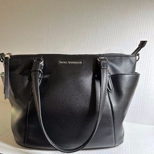 Dana Buchman Black Every Day Travel Lots of Pockets Bag 14.5" X 9" X 5.5"